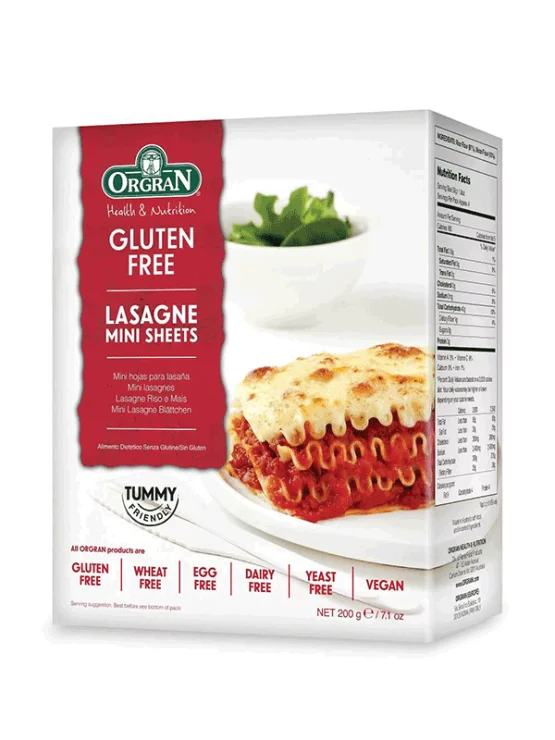 Corn and Rice Mini Lasagne Sheets 200g Orgran