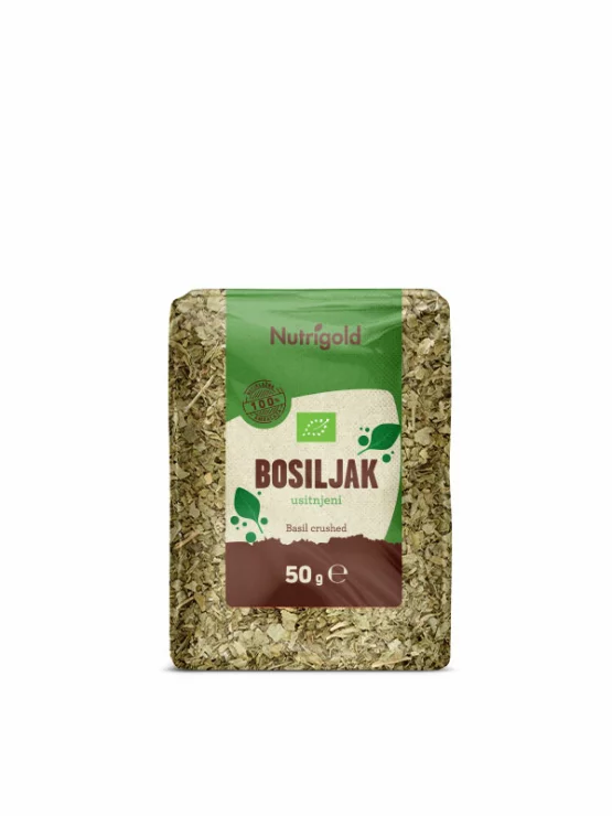 Dried Basil Organic 50g Nutrigold