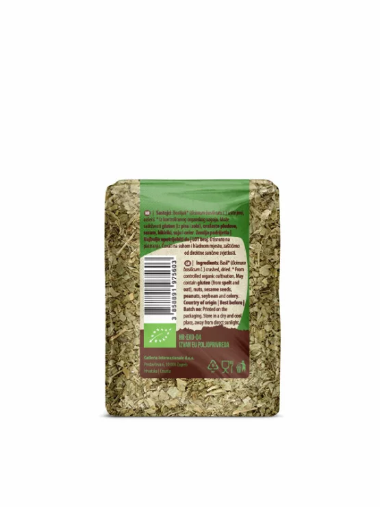 Dried Basil Organic 50g Nutrigold