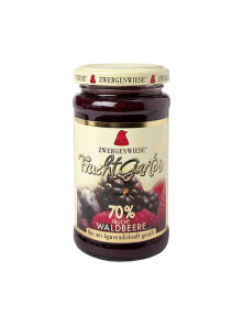 Zwergenwiese gluten free and organic mixed berry jam in a glass jar of 225g
